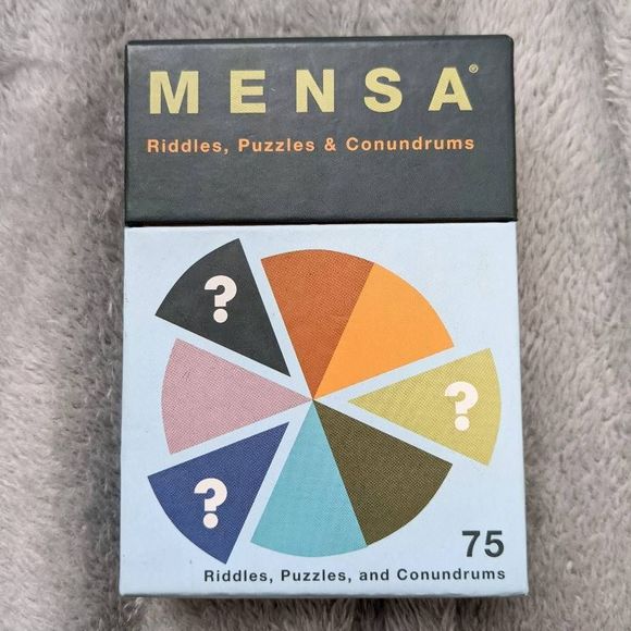Mensa 75 Card Box Set Riddles, Puzzles, & Games Chronicle Books 2003 - Picture 3 of 11
